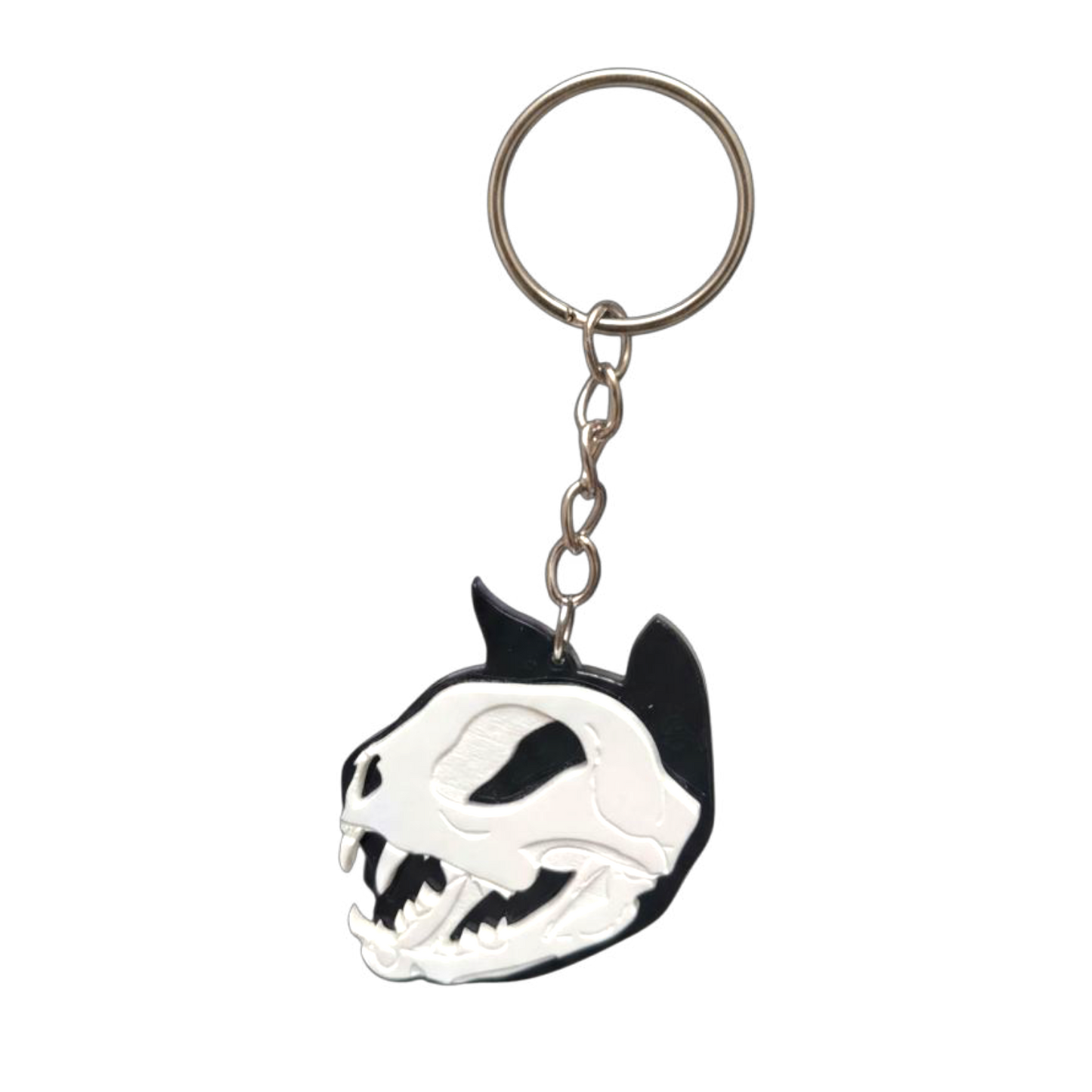 Skull Kitty Keychain
